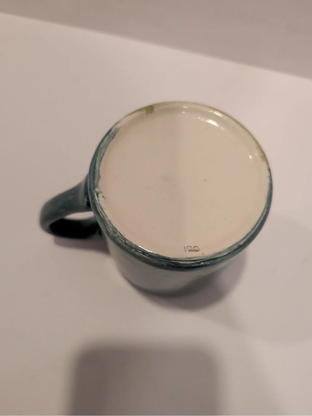 Handmade mushroom coffee mug glazed